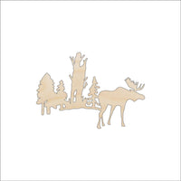 Moose Wood Craft Shape - Laser Cut Baltic Birch Unfinished DIY Wood Art Supplies MUS20 - The Wood Shape Store