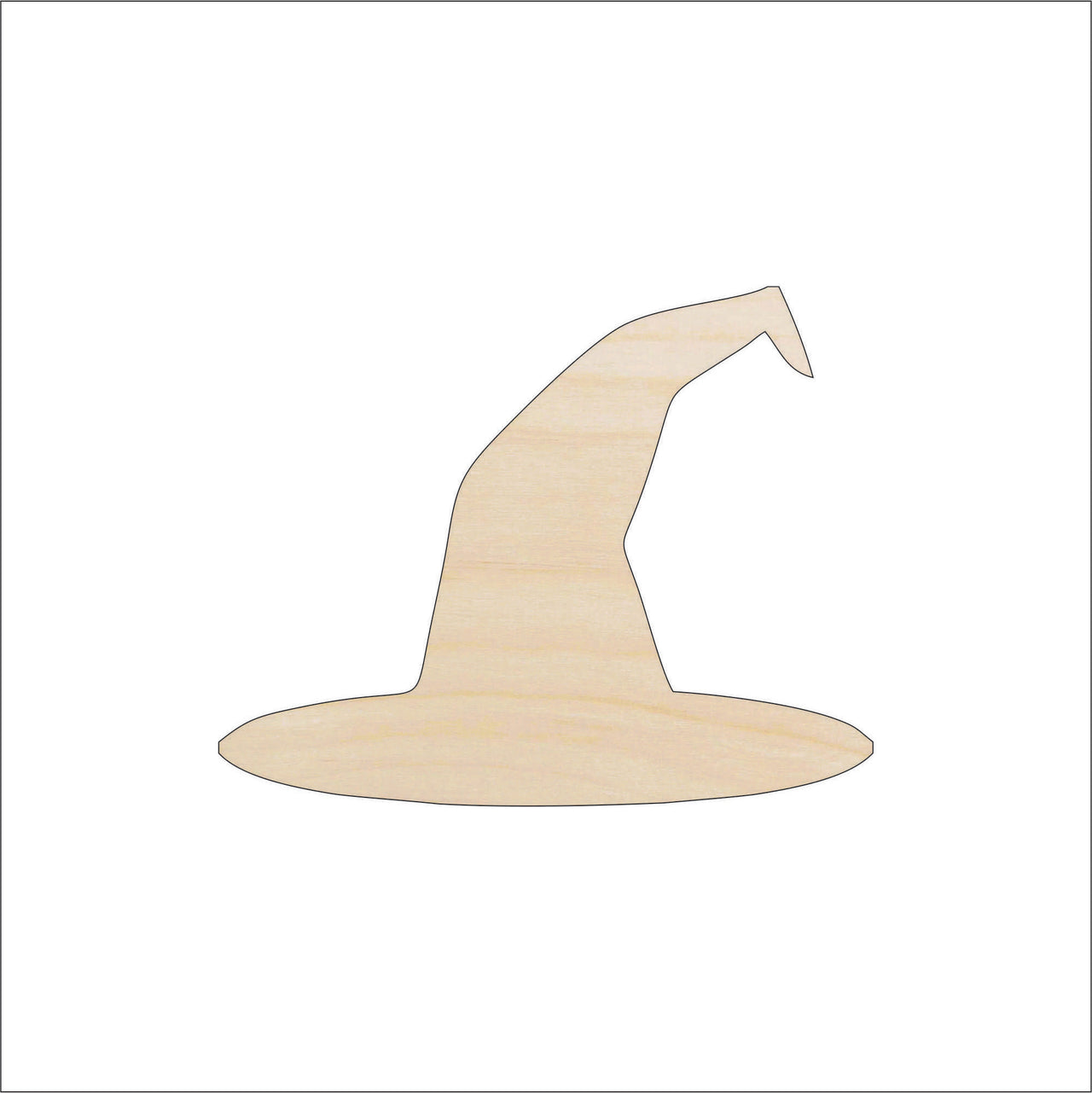 Witch Hat Wood Craft Shape - Laser Cut Baltic Birch Unfinished DIY Wood Art Supplies FAL49 - The Wood Shape Store
