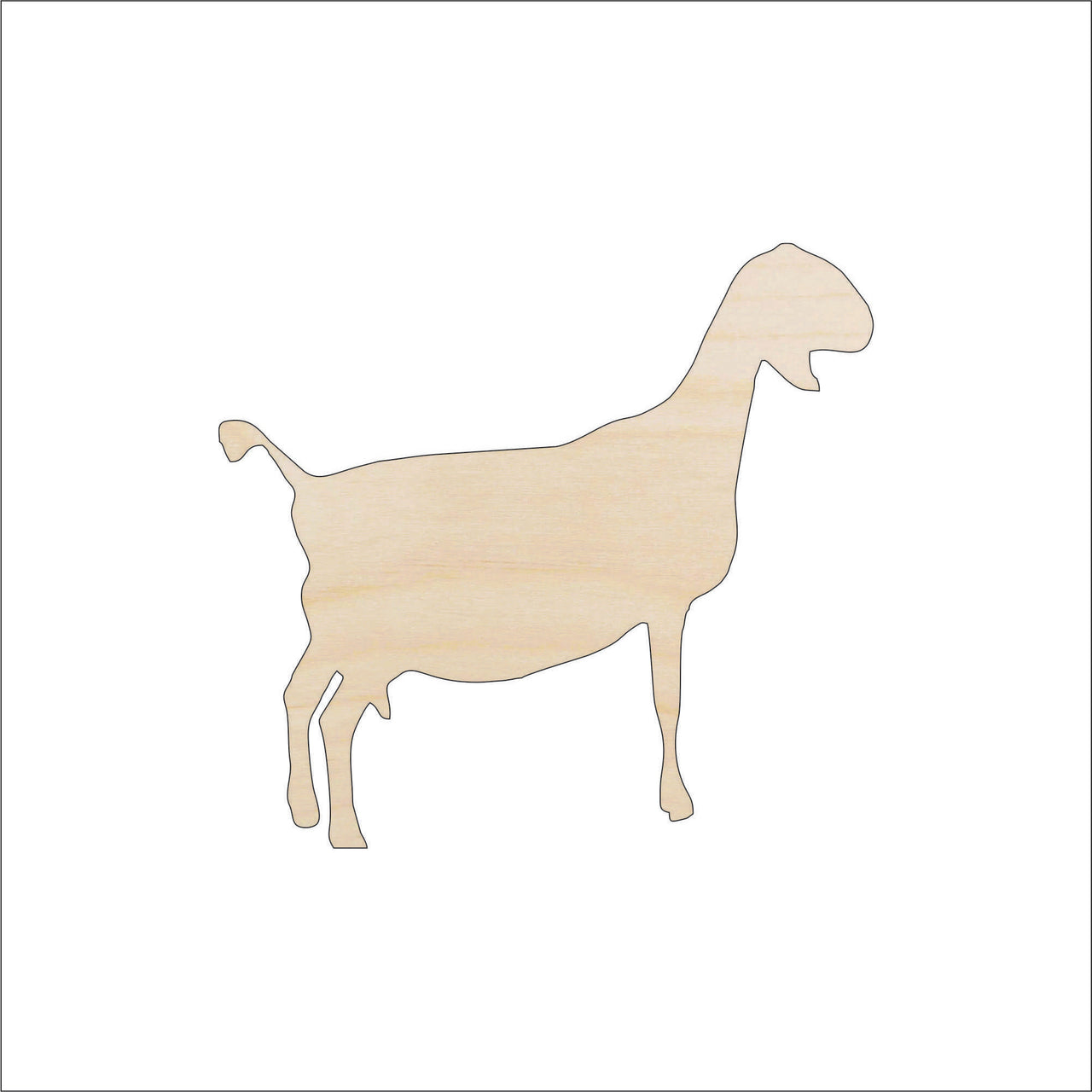 Goat Wood Craft Shape - Laser Cut Baltic Birch Unfinished DIY Wood Art Supplies SHP9 - The Wood Shape Store