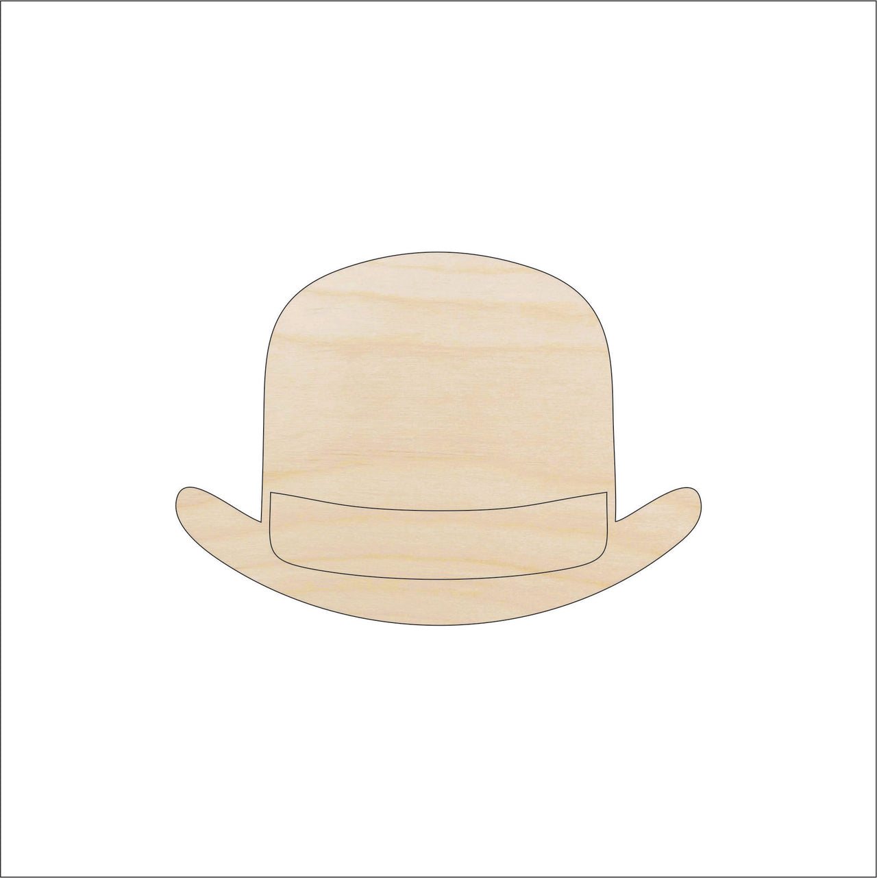Hat Wood Craft Shape - Laser Cut Baltic Birch Unfinished DIY Wood Art Supplies CLT73 - The Wood Shape Store