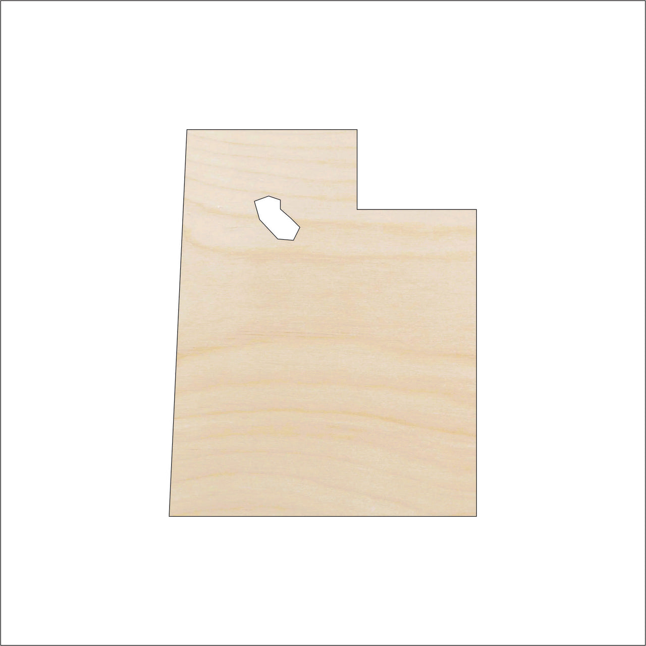 Utah Wood Craft Shape - Laser Cut Baltic Birch Unfinished DIY Wood Art Supplies STAT109 - The Wood Shape Store