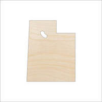 Utah Wood Craft Shape - Laser Cut Baltic Birch Unfinished DIY Wood Art Supplies STAT109 - The Wood Shape Store