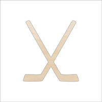 Hockey SticksWood Craft Shape - Laser Cut Baltic Birch Unfinished DIY Wood Art Supplies SPT420 - The Wood Shape Store
