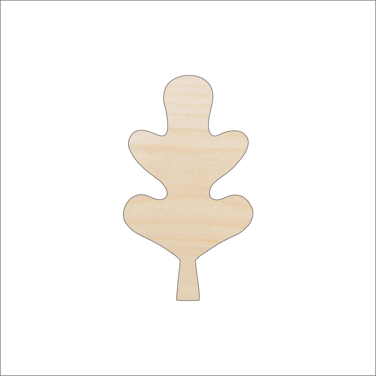 Leaf Wood Craft Shape - Laser Cut Baltic Birch Unfinished DIY Wood Art Supplies LEF29 - The Wood Shape Store