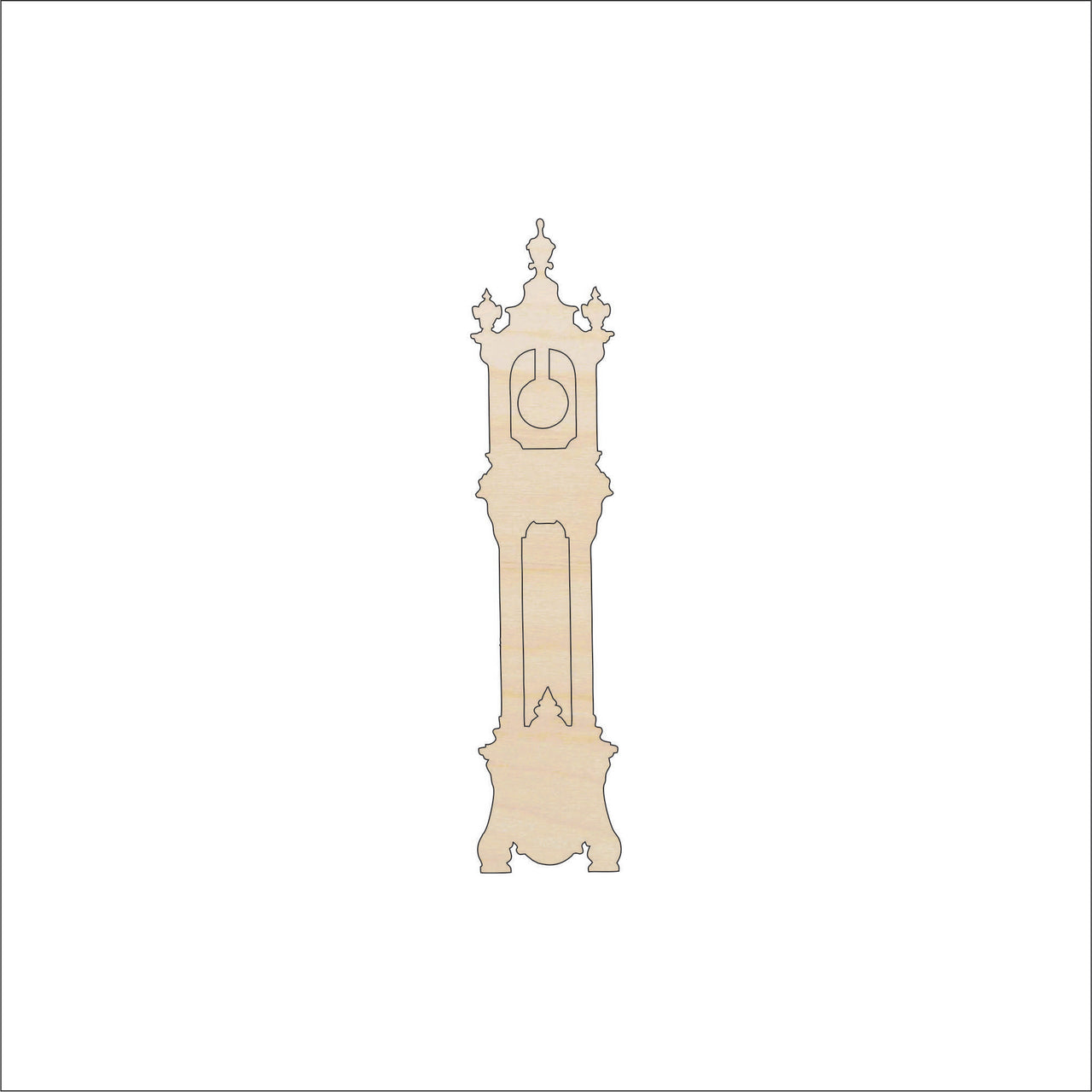 Clock Wood Craft Shape - Laser Cut Baltic Birch Unfinished DIY Wood Art Supplies DCR39 - The Wood Shape Store