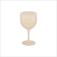 Wine Glass Wood Craft Shape - Laser Cut Baltic Birch Unfinished DIY Wood Art Supplies FOD2 - The Wood Shape Store