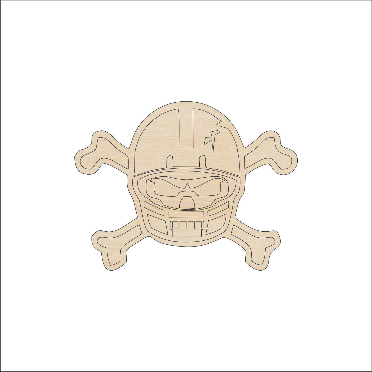 Football Wood Craft Shape - Laser Cut Baltic Birch Unfinished DIY Wood Art Supplies SPT395 - The Wood Shape Store