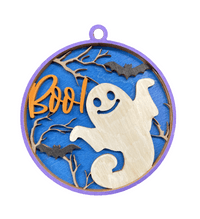 Ghost 3D Laser Cut Ornament – Baltic Birch Wood Craft Supplies | DIY Wood Ornament Kit HA20 - The Wood Shape Store