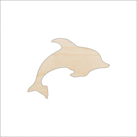 Dolphin Wood Craft Shape - Laser Cut Baltic Birch Unfinished DIY Wood Art Supplies SEA87 - The Wood Shape Store