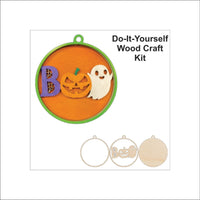 Ghost 3D Laser Cut Ornament – Baltic Birch Wood Craft Supplies | DIY Wood Ornament Kit HA23 - The Wood Shape Store