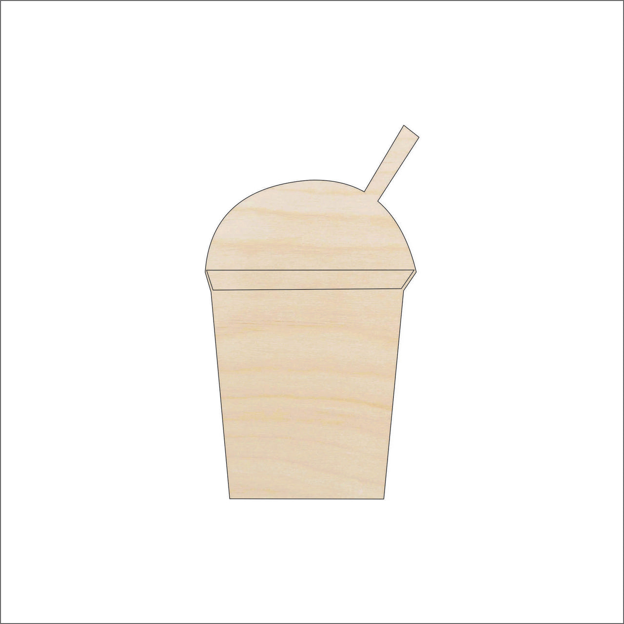 Milkshake Wood Craft Shape - Laser Cut Baltic Birch Unfinished DIY Wood Art Supplies FOD18 - The Wood Shape Store