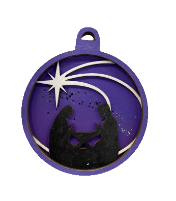 Nativity 3D Laser Cut Ornament – Baltic Birch Wood Craft Supplies | DIY Wood Ornament Kit RE12 - The Wood Shape Store