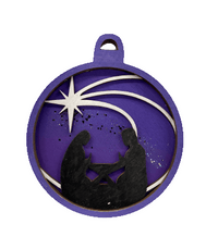 Nativity 3D Laser Cut Ornament – Baltic Birch Wood Craft Supplies | DIY Wood Ornament Kit RE12 - The Wood Shape Store