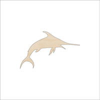 Swordfish Wood Craft Shape - Laser Cut Baltic Birch Unfinished DIY Wood Art Supplies SEA27 - The Wood Shape Store