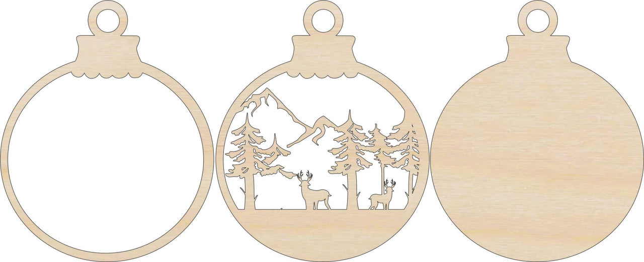 Deer 3D Laser Cut Ornament – Baltic Birch Wood Craft Supplies | DIY Wood Ornament Kit AN51 - The Wood Shape Store