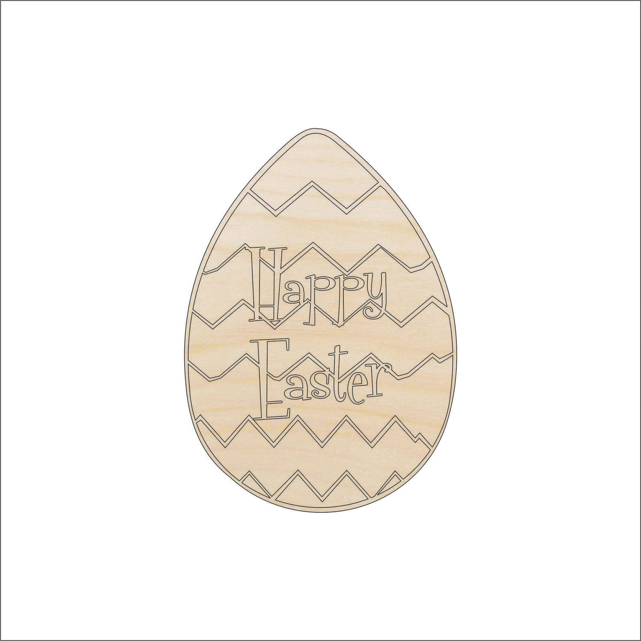 Easter Egg Wood Craft Shape - Laser Cut Baltic Birch Unfinished DIY Wood Art Supplies ESR5 - The Wood Shape Store