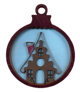 House 3D Laser Cut Ornament – Baltic Birch Wood Craft Supplies | DIY Wood Ornament Kit XM54 - The Wood Shape Store