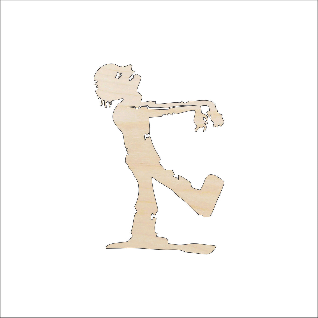 Zombie Wood Craft Shape - Laser Cut Baltic Birch Unfinished DIY Wood Art Supplies FAL205 - The Wood Shape Store