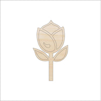 Tulip Flower Wood Craft Shape - Laser Cut Baltic Birch Unfinished DIY Wood Art Supplies FLR44 - The Wood Shape Store
