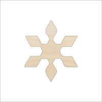 Snowflake Wood Craft Shape - Laser Cut Baltic Birch Unfinished DIY Wood Art Supplies SNW18 - The Wood Shape Store