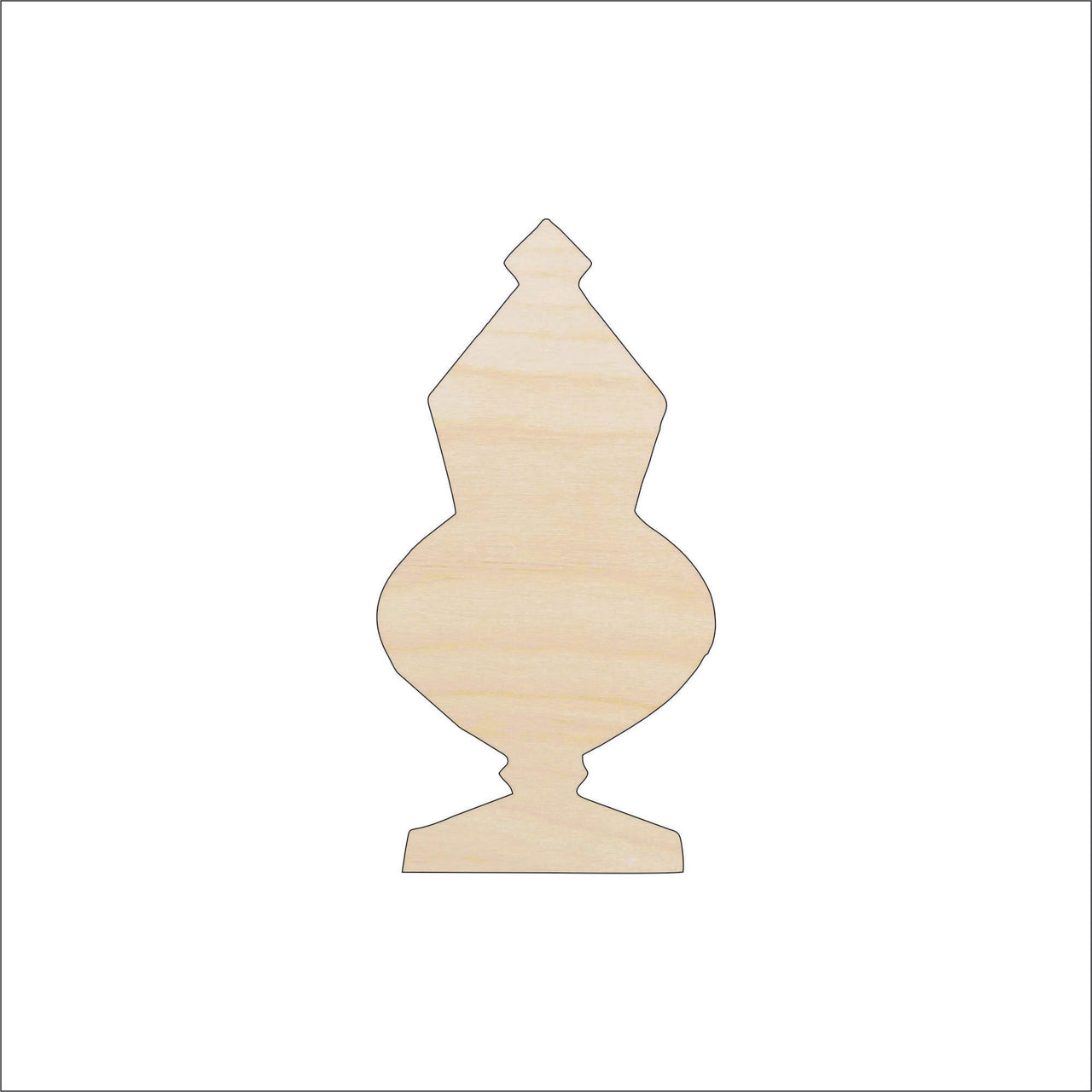 Jar Wood Craft Shape - Laser Cut Baltic Birch Unfinished DIY Wood Art Supplies FOD88 - The Wood Shape Store