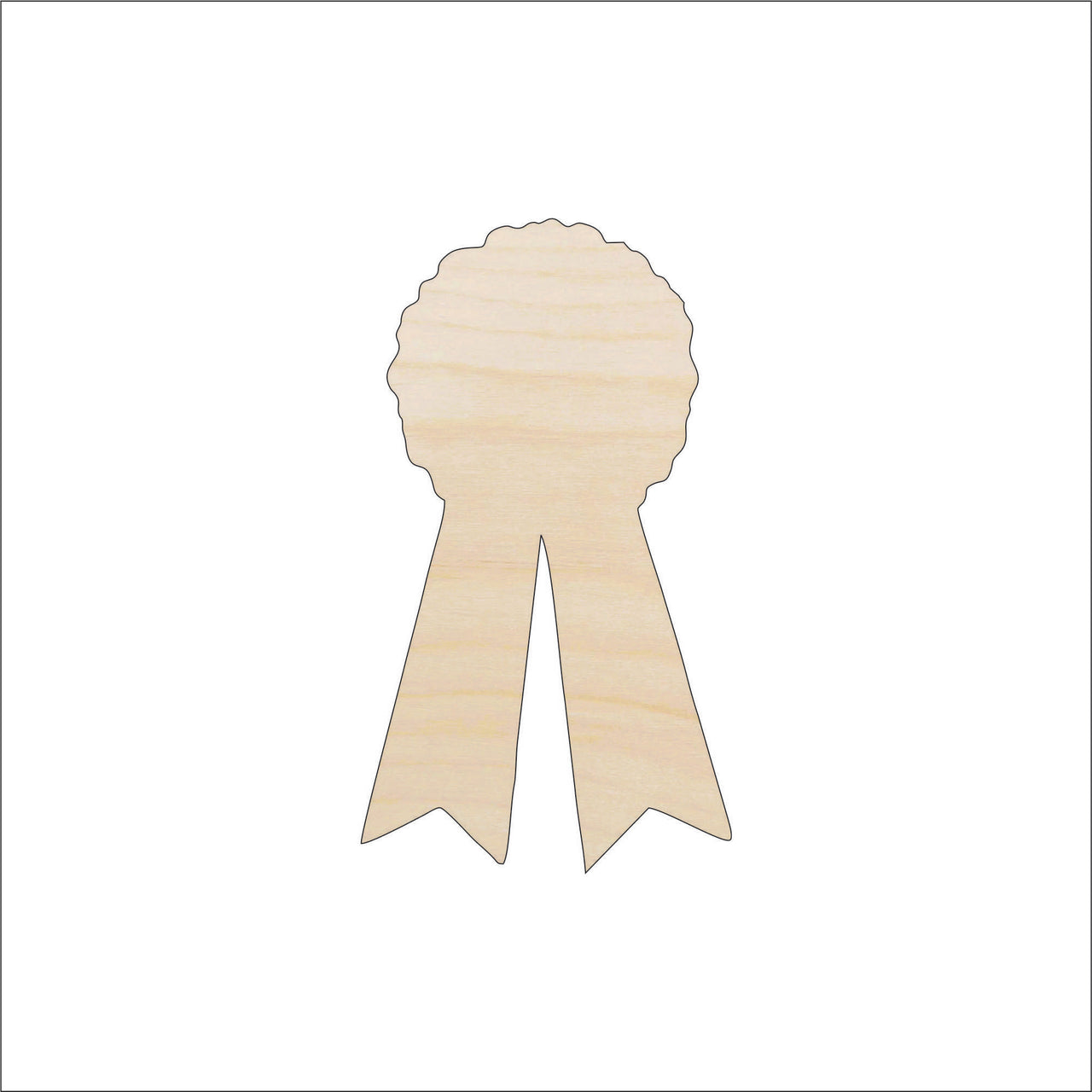 Badge Wood Craft Shape – Laser Cut Baltic Birch Unfinished DIY Wood Art Supplies BDG17 - The Wood Shape Store