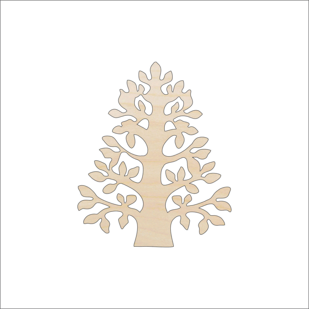 Tree Wood Craft Shape - Laser Cut Baltic Birch Unfinished DIY Wood Art Supplies TRE53 - The Wood Shape Store