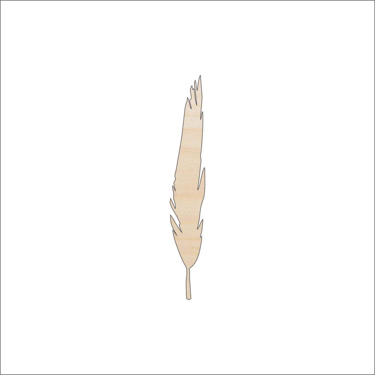 Feather Wood Craft Shape - Laser Cut Baltic Birch Unfinished DIY Wood Art Supplies XTR42 - The Wood Shape Store