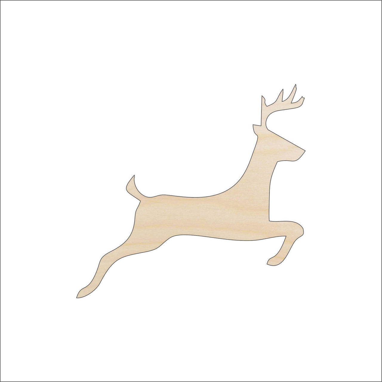 Deer Wood Craft Shape - Laser Cut Baltic Birch Unfinished DIY Wood Art Supplies DER32 - The Wood Shape Store