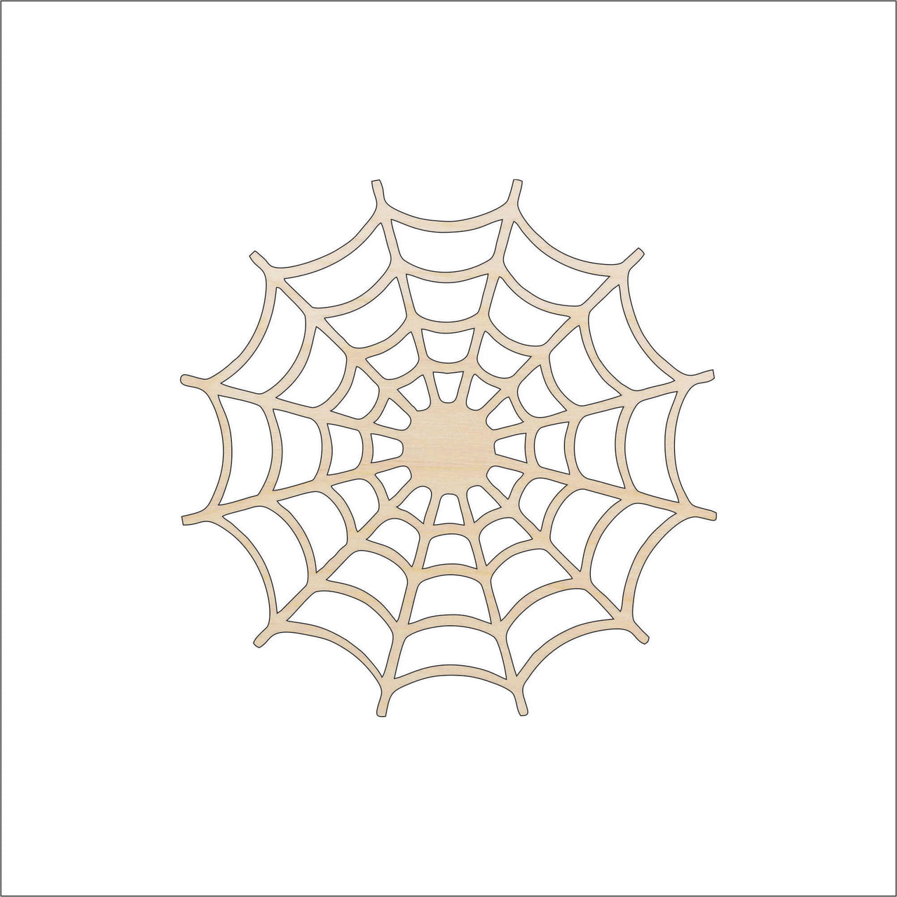 Spiderweb Wood Craft Shape - Laser Cut Baltic Birch Unfinished DIY Wood Art Supplies BUG21 - The Wood Shape Store