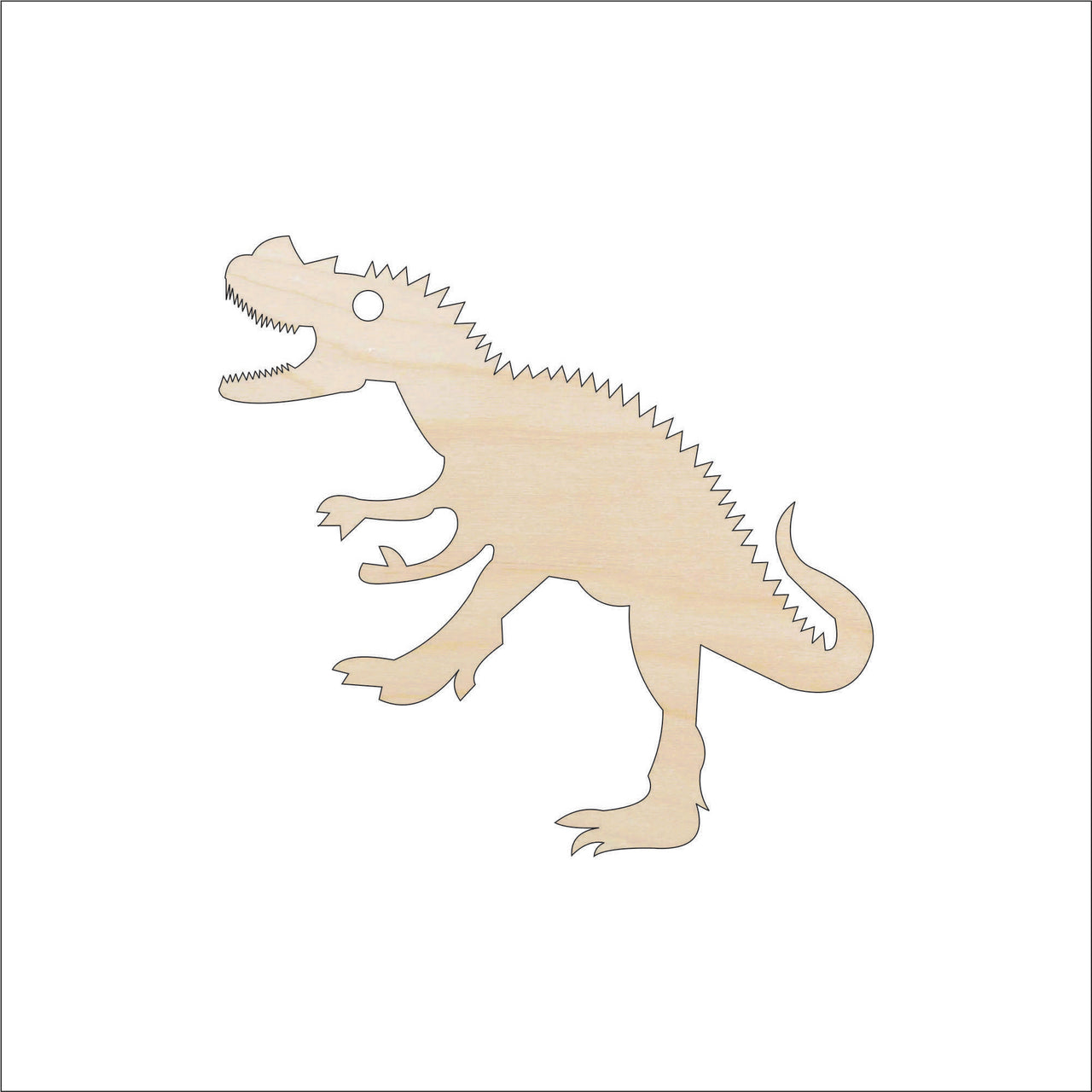 Dinosaur - Wood Craft Shape - Laser Cut Baltic Birch Unfinished DIY Wood Art Supplies DIN38 - The Wood Shape Store