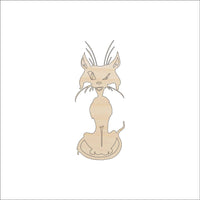 Cat Wood Craft Shape - Laser Cut Baltic Birch Unfinished DIY Wood Art Supplies CAT45 - The Wood Shape Store