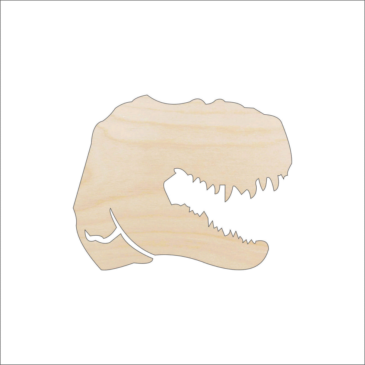 Dinosaur Wood Craft Shape - Laser Cut Baltic Birch Unfinished DIY Wood Art Supplies DIN22 - The Wood Shape Store