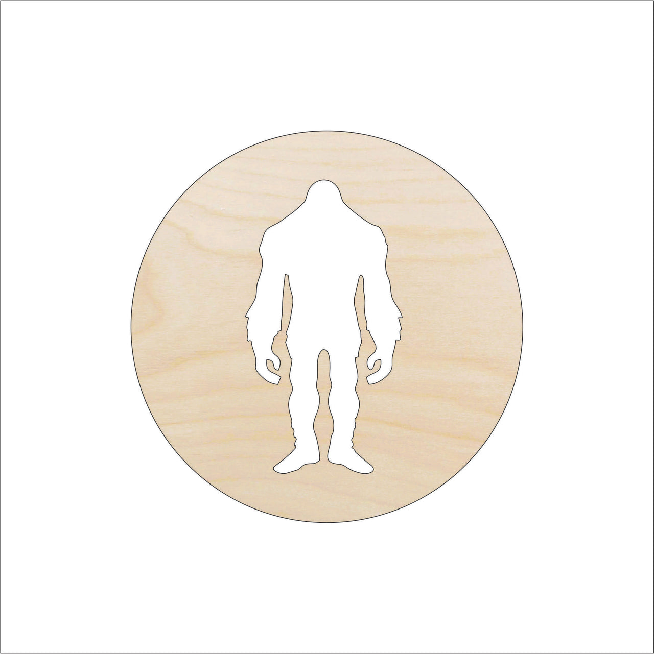 Bigfoot Wood Craft Shape - Laser Cut Baltic Birch Unfinished DIY Wood Art Supplies MYTH133 - The Wood Shape Store