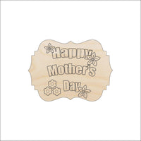 Mothers Day Wood Craft Shape - Laser Cut Baltic Birch Unfinished DIY Wood Art Supplies SGN117 - The Wood Shape Store