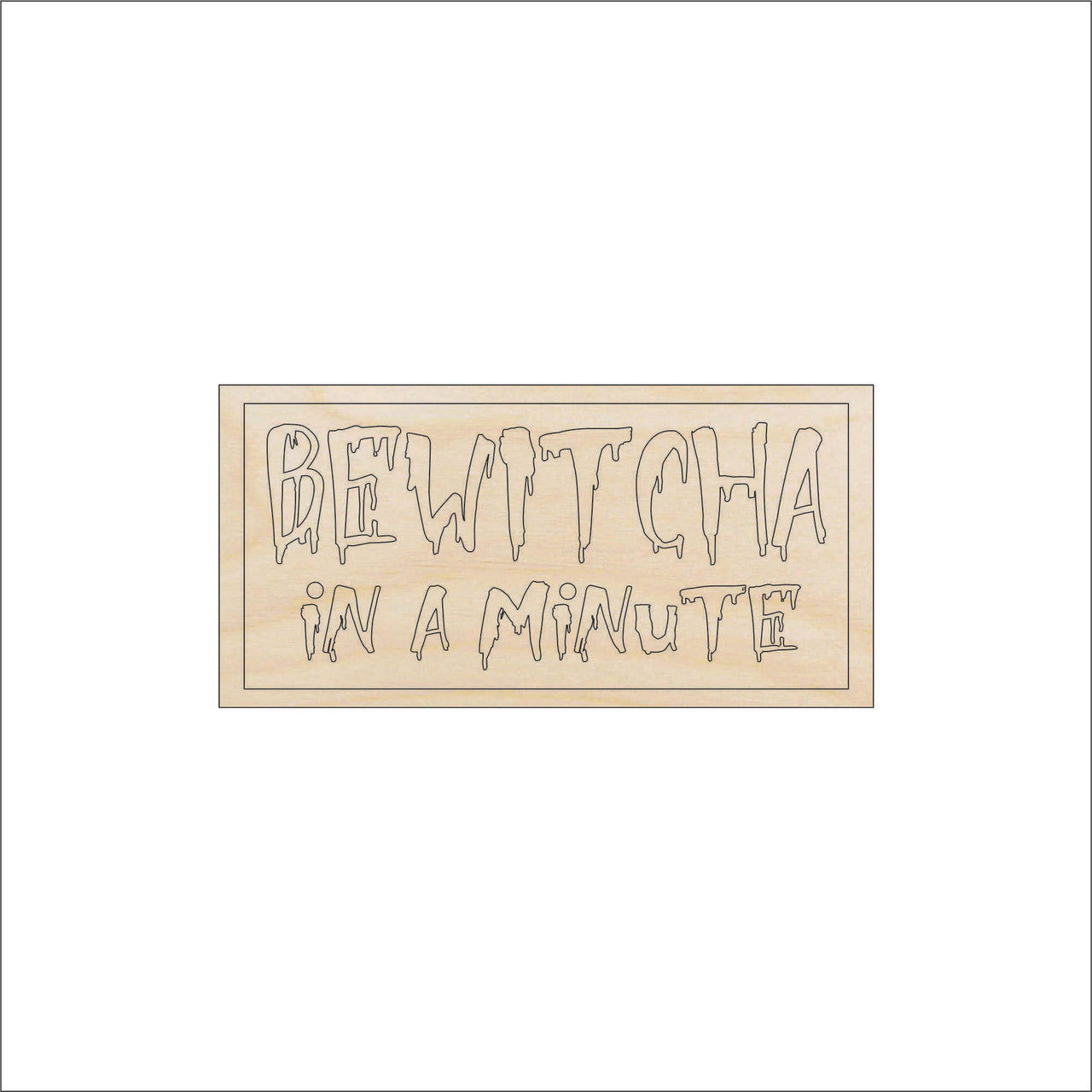 Witch Wood Craft Shape - Laser Cut Baltic Birch Unfinished DIY Wood Art Supplies FAL219 - The Wood Shape Store