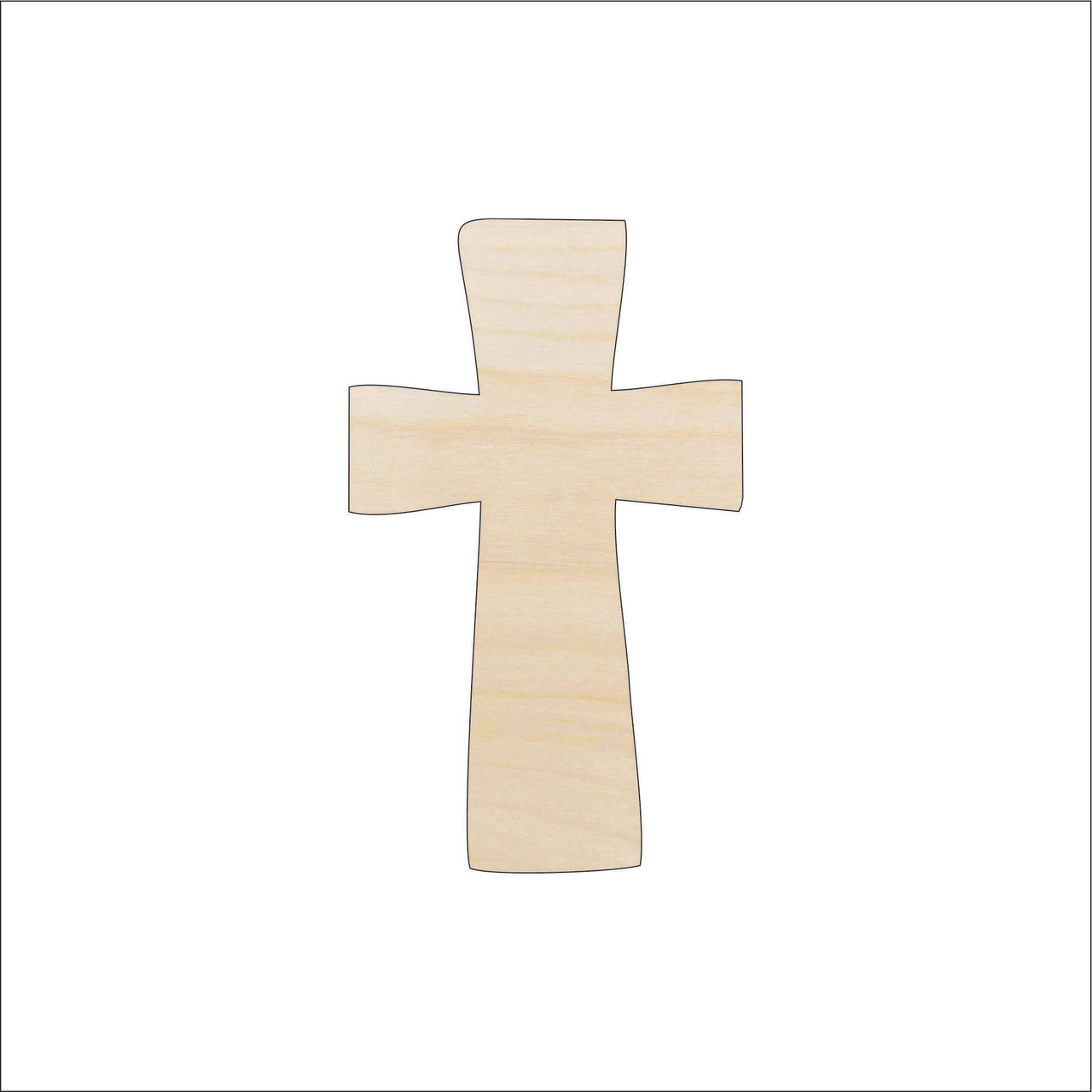 Cross Wood Craft Shape - Laser Cut Baltic Birch Unfinished DIY Wood Art Supplies REL58 - The Wood Shape Store