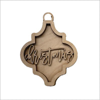 Christmas 3D Laser Cut Ornament – Baltic Birch Wood Craft Supplies | DIY Wood Ornament Kit XM33 - The Wood Shape Store