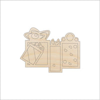 Present Wood Craft Shape - Laser Cut Baltic Birch Unfinished DIY Wood Art Supplies XTR19 - The Wood Shape Store