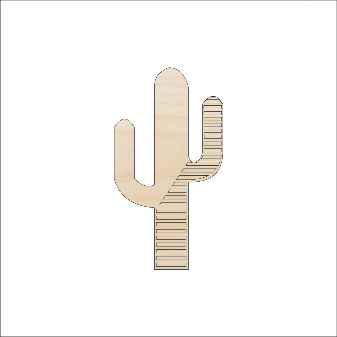 Cactus Wood Craft Shape - Laser Cut Baltic Birch Unfinished DIY Wood Art Supplies TRE93 - The Wood Shape Store