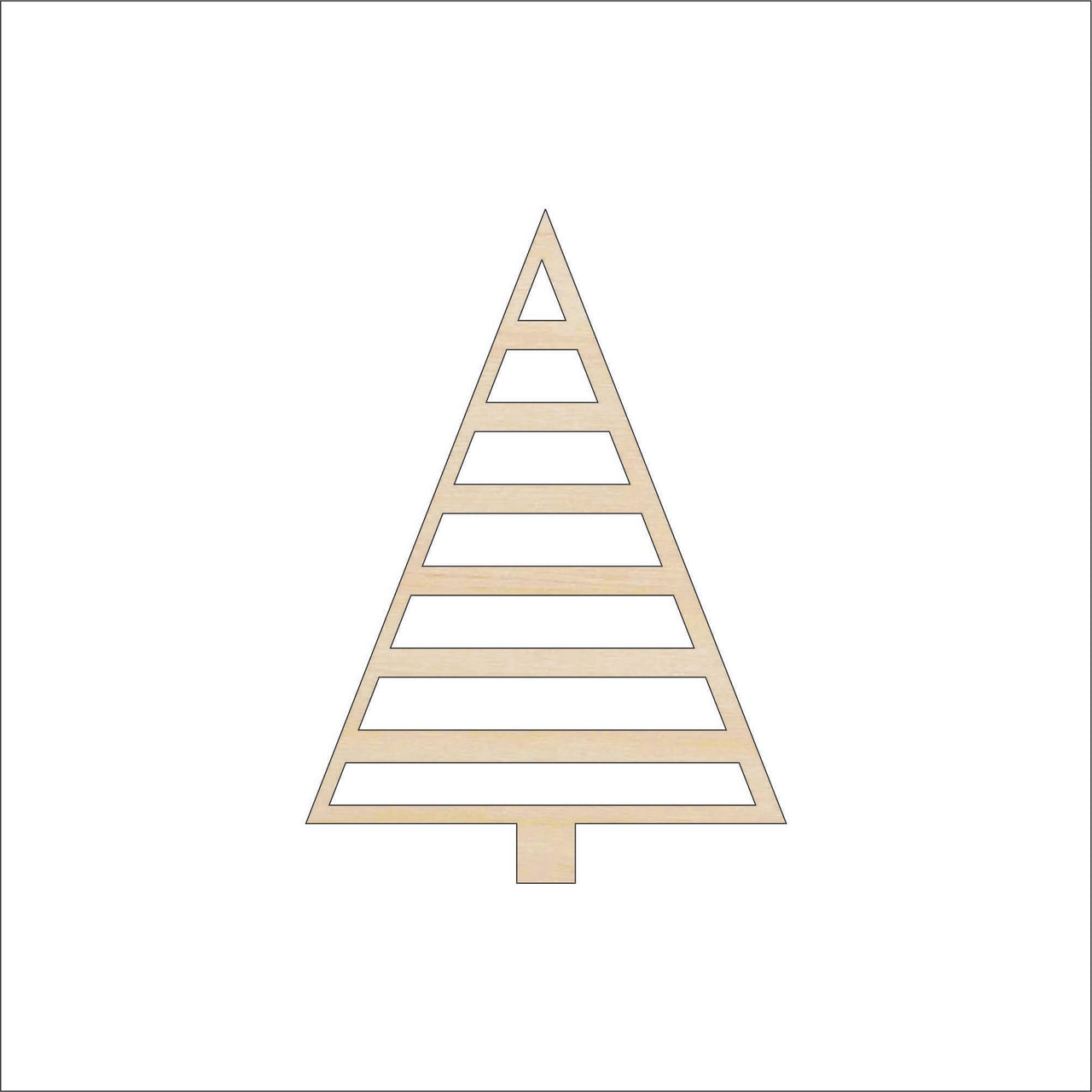 Christmas Tree Wood Craft Shape Laser Cut Out and Unfinished DIY Craft Supply TRE140 - The Wood Shape Store