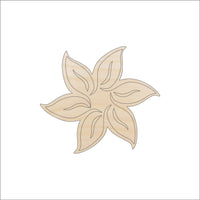 Flower Wood Craft Shape - Laser Cut Baltic Birch Unfinished DIY Wood Art Supplies FLR51 - The Wood Shape Store