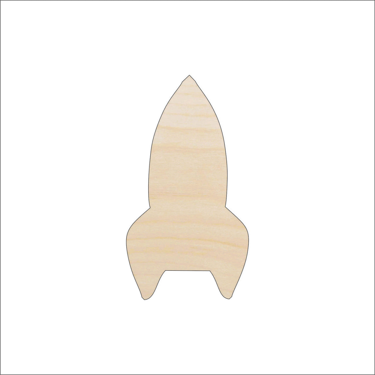 Spaceship Wood Craft Shape - Laser Cut Baltic Birch Unfinished DIY Wood Art Supplies SPC37 - The Wood Shape Store