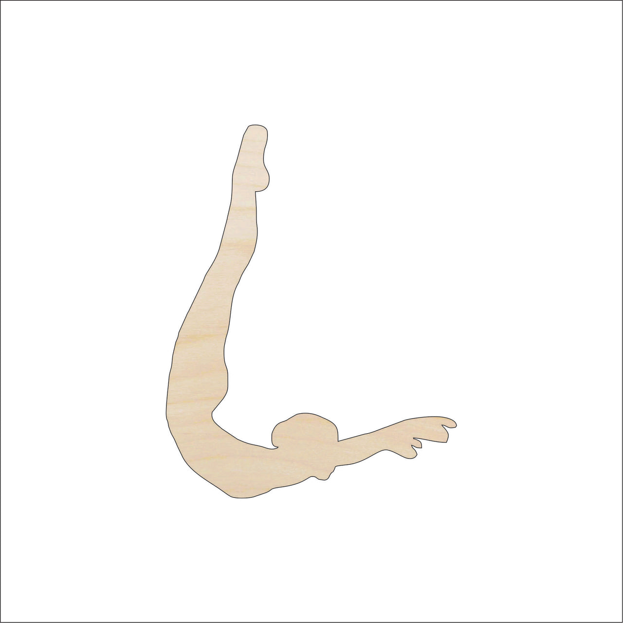 Diver Wood Craft Shape - Laser Cut Baltic Birch Unfinished DIY Wood Art Supplies SPT680 - The Wood Shape Store