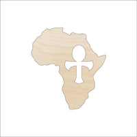 Africa & Ankh Wood Craft Shape - Laser Cut Baltic Birch Unfinished DIY Wood Art Supplies WLD63 - The Wood Shape Store