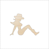 Cowgirl Wood Craft Shape - Laser Cut Baltic Birch Unfinished DIY Wood Art Supplies PPL166 - The Wood Shape Store