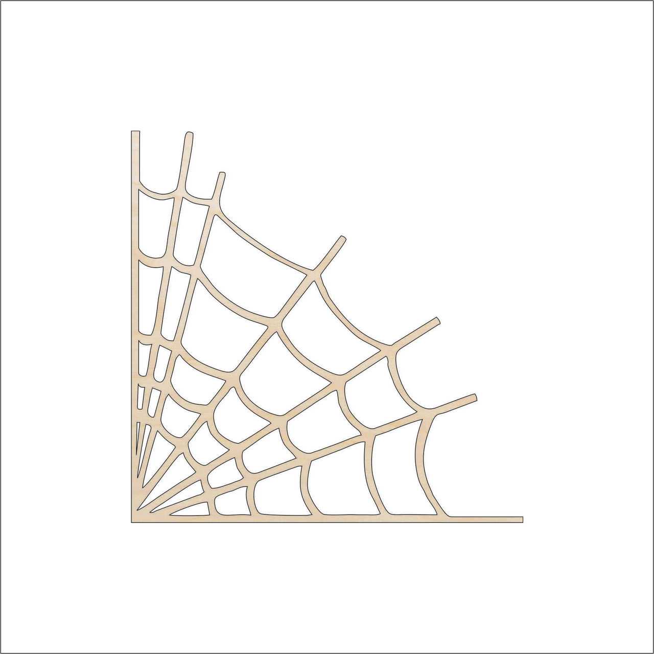 Spider Web Wood Craft Shape - Laser Cut Baltic Birch Unfinished DIY Wood Art Supplies FAL16 - The Wood Shape Store