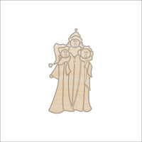 Carolers Wood Craft Shape - Laser Cut Baltic Birch Unfinished DIY Wood Art Supplies XMS187 - The Wood Shape Store
