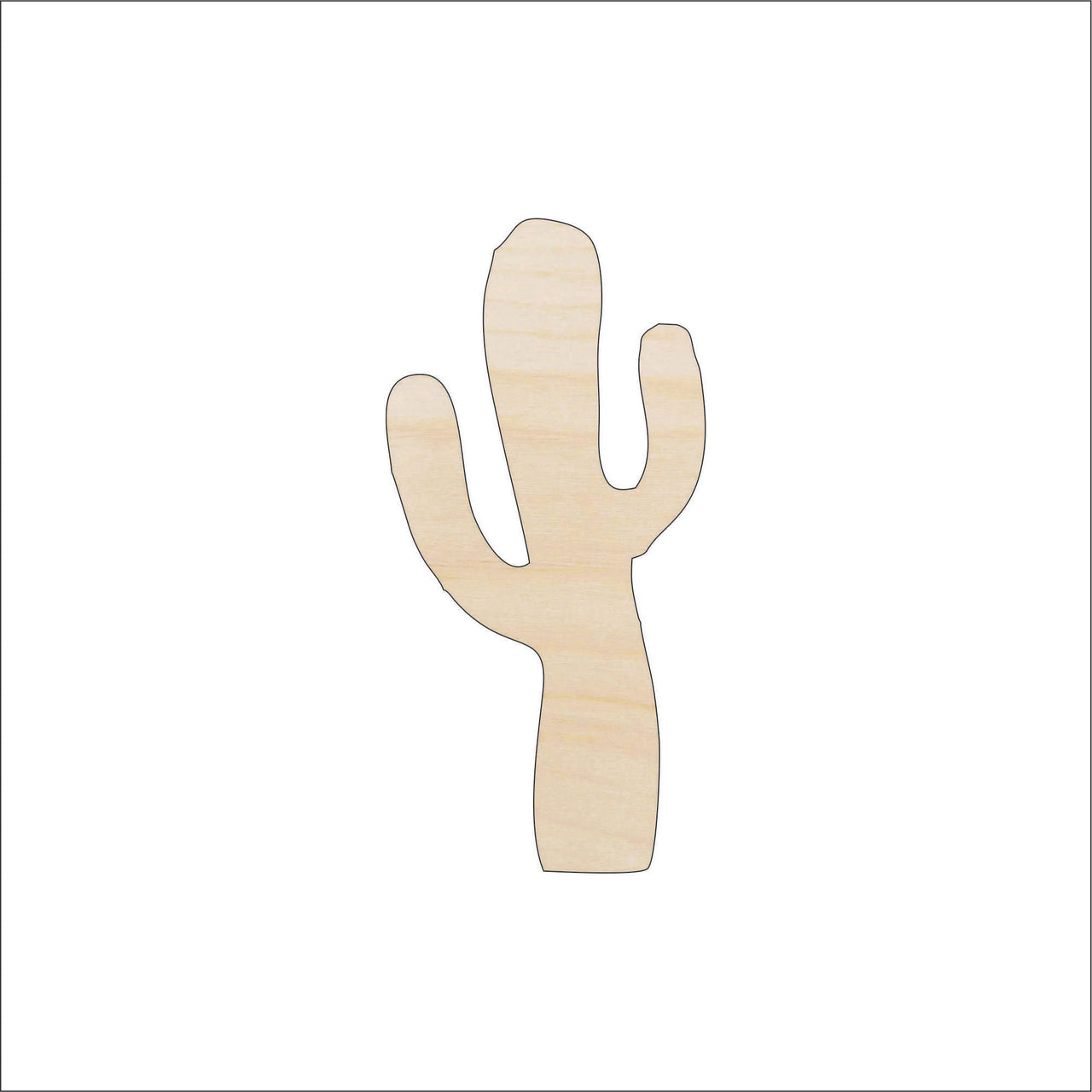 Cactus Wood Craft Shape - Laser Cut Baltic Birch Unfinished DIY Wood Art Supplies TRE5 - The Wood Shape Store