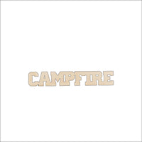 Campfire Word Wood Craft Shape - Laser Cut Baltic Birch Unfinished DIY Wood Art Supplies TRP23 - The Wood Shape Store